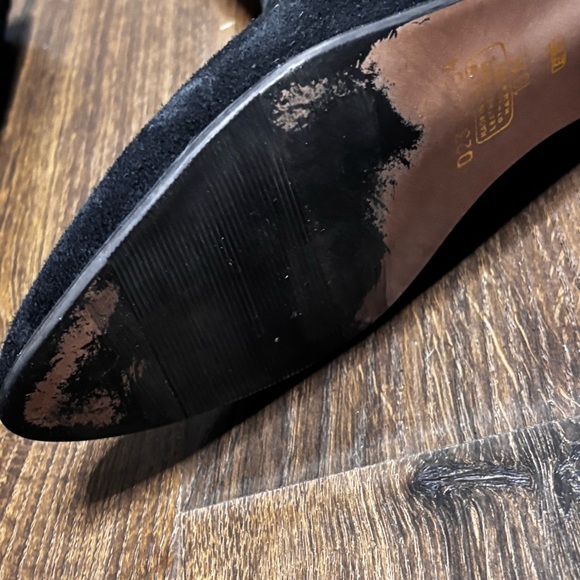 Elegant Black Knee-High suede with leather trim Women's Boots size 10 - Picture 9 of 10